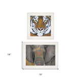 Set Of Two Wildlife II 1 White Framed Print Wall Art - Homeroots - Flyclothing LLC