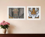 Set Of Two Wildlife II 1 White Framed Print Wall Art - Homeroots - Flyclothing LLC