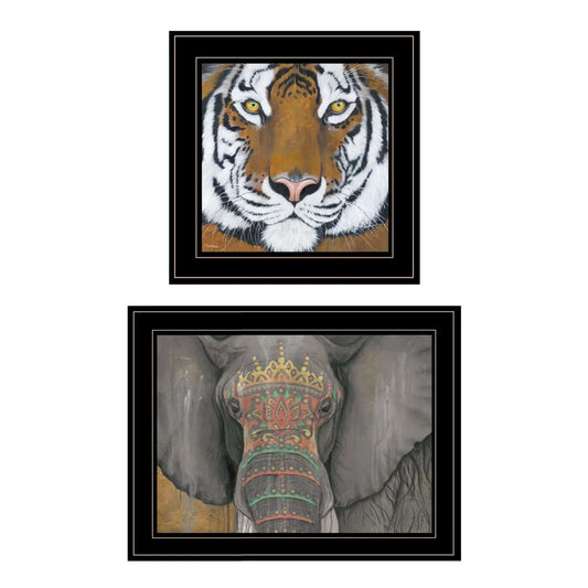 Set Of Two Wildlife II 2 Black Framed Print Wall Art - Homeroots - Flyclothing LLC