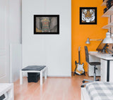 Set Of Two Wildlife II 2 Black Framed Print Wall Art - Homeroots - Flyclothing LLC