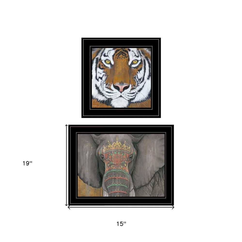 Set Of Two Wildlife II 2 Black Framed Print Wall Art - Homeroots - Flyclothing LLC
