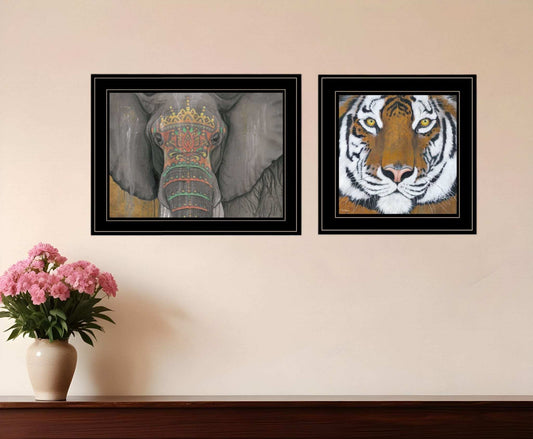 Set Of Two Wildlife II 2 Black Framed Print Wall Art - Homeroots - Flyclothing LLC