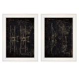 Set Of Two Airplane Patent I and II 1 White Framed Print Wall Art - Homeroots - Flyclothing LLC