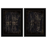 Set Of Two Airplane Patent I and II 2 Black Framed Print Wall Art - Homeroots - Flyclothing LLC