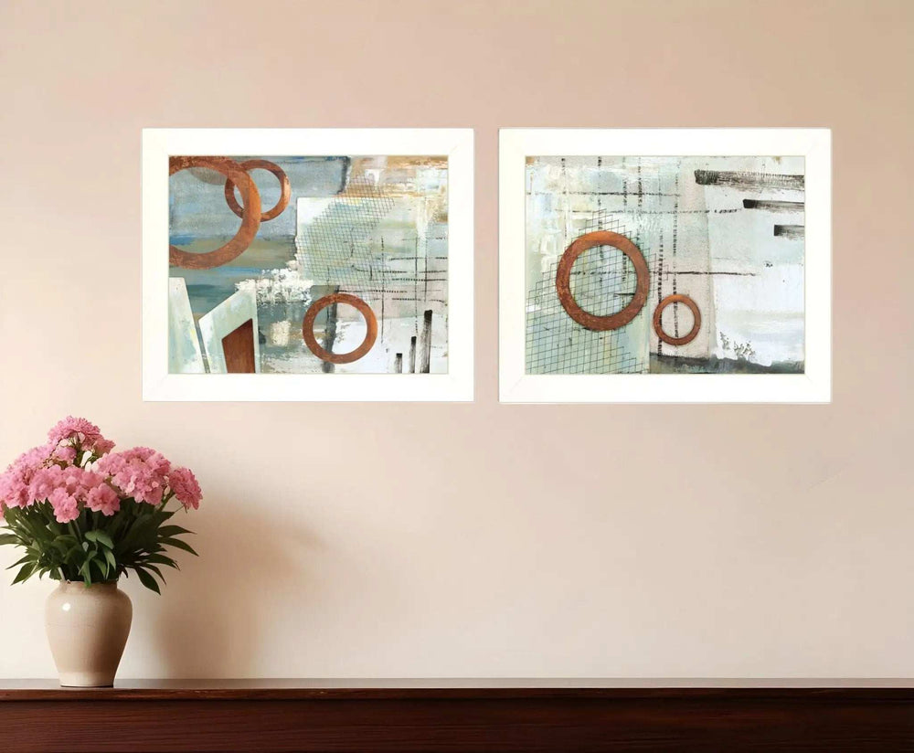 Set Of Two Balance this I and II 1 White Framed Print Wall Art - Homeroots - Flyclothing LLC