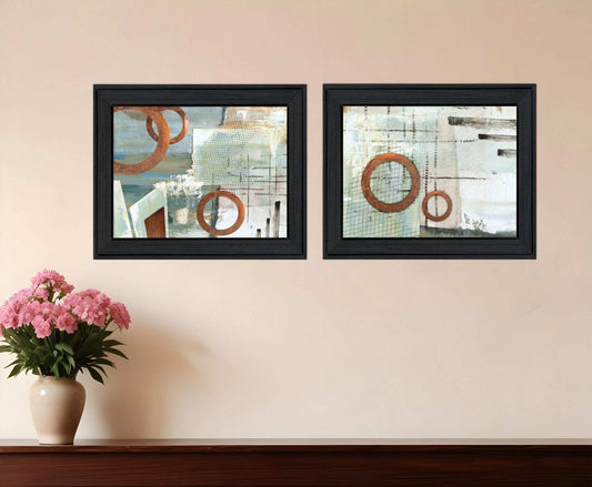 Set Of Two Balance this I and II 2 Black Framed Print Wall Art - Homeroots - Flyclothing LLC
