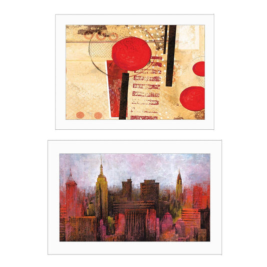 Set Of Two NYC Harmony 1 White Framed Print Wall Art - Homeroots - Flyclothing LLC