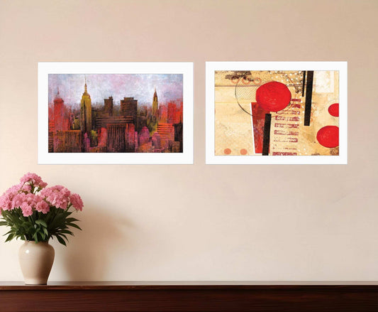 Set Of Two NYC Harmony 1 White Framed Print Wall Art - Homeroots - Flyclothing LLC