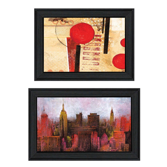 Set Of Two NYC Harmony 2 Black Framed Print Wall Art - Homeroots - Flyclothing LLC