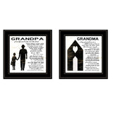 Set Of Two My Grandparents are the Best 1 Black Framed Print Wall Art - Homeroots - Flyclothing LLC