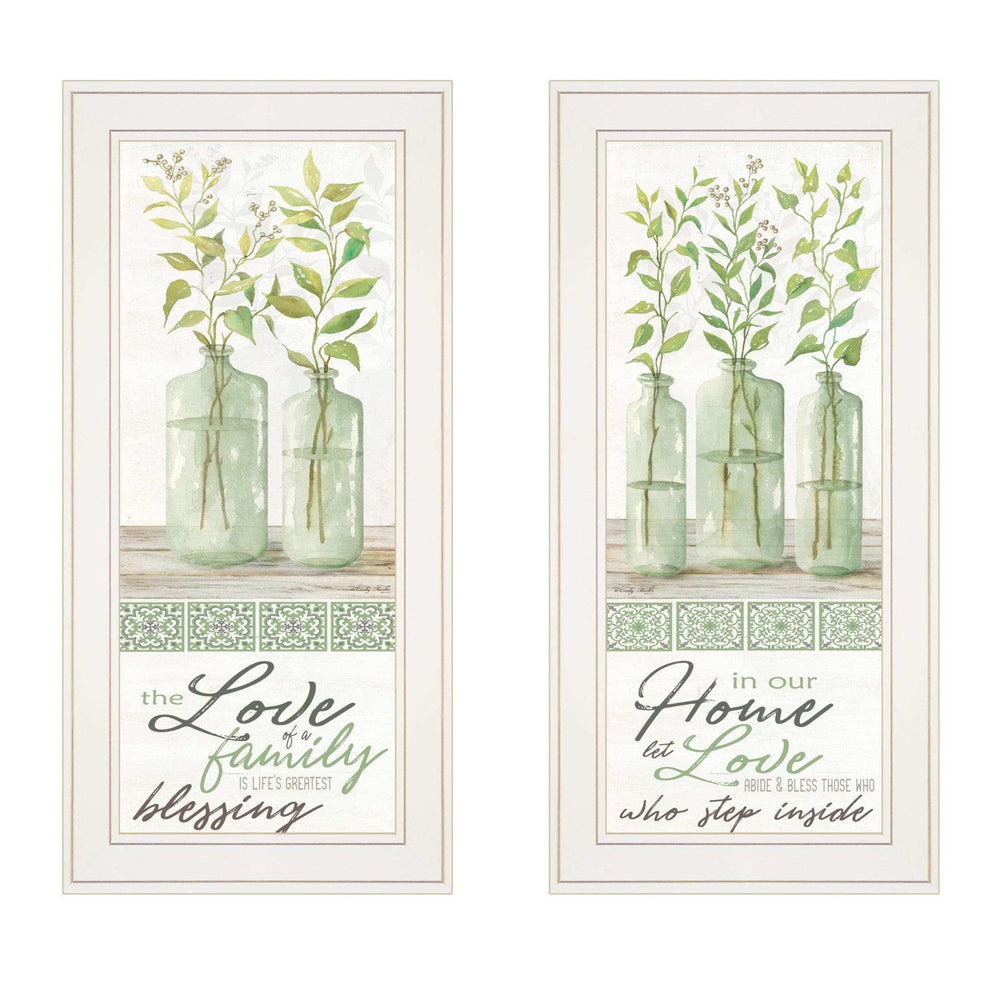Set Of Two Home and Family White Framed Print Wall Art - Homeroots - Flyclothing LLC