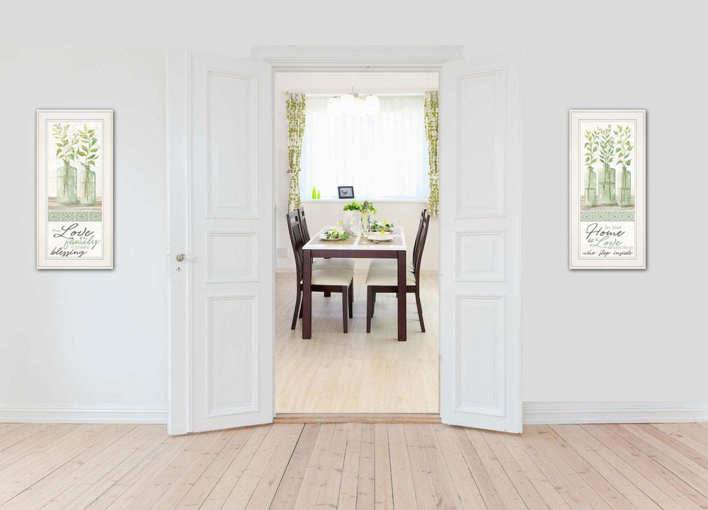 Set Of Two Home and Family White Framed Print Wall Art - Homeroots - Flyclothing LLC