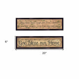 Set Of Two Blessed Home Black Framed Print Wall Art - Homeroots - Flyclothing LLC