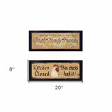 Set Of Two Faith*Family*Friends and This Chick Black Framed Print Kitchen Wall Art - Homeroots - Flyclothing LLC