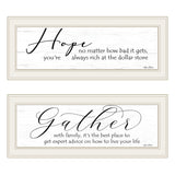 Set Of Two Gather Together 1 White Framed Print Wall Art - Homeroots - Flyclothing LLC