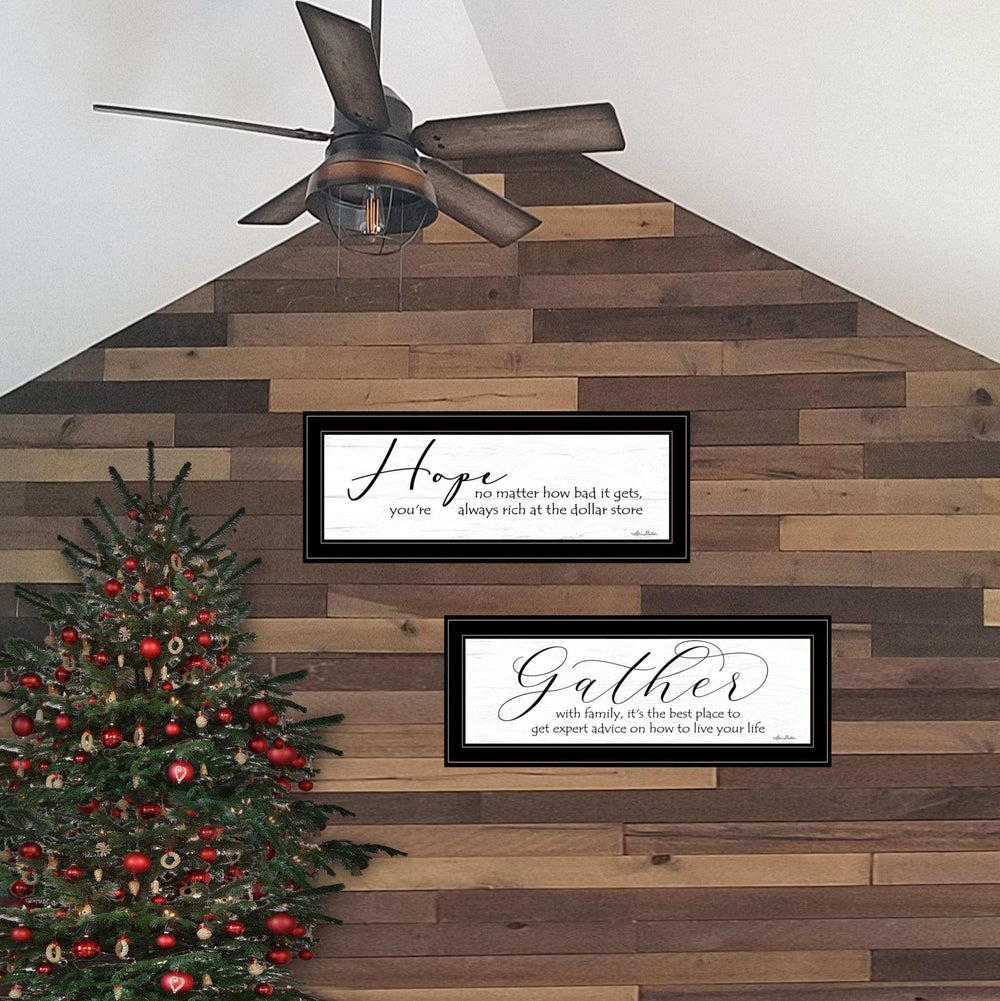 Set Of Two Gather Together 2 Black Framed Print Wall Art - Homeroots - Flyclothing LLC