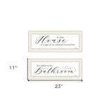 Set Of Two Household Humor 1 White Framed Print Bathroom Wall Art - Homeroots - Flyclothing LLC