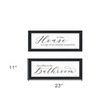 Set Of Two Household Humor 2 Black Framed Print Bathroom Wall Art - Homeroots - Flyclothing LLC