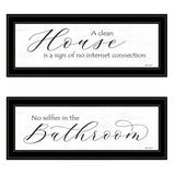 Set Of Two Household Humor 3 Black Framed Print Bathroom Wall Art - Homeroots - Flyclothing LLC
