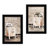 Set Of Two Laundry Room 2 Black Framed Print Bathroom Wall Art - Homeroots - Flyclothing LLC