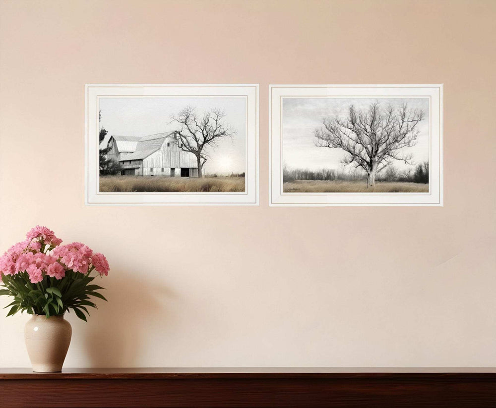 Set Of Two Ohio Fields I 1 White Framed Print Wall Art - Homeroots - Flyclothing LLC