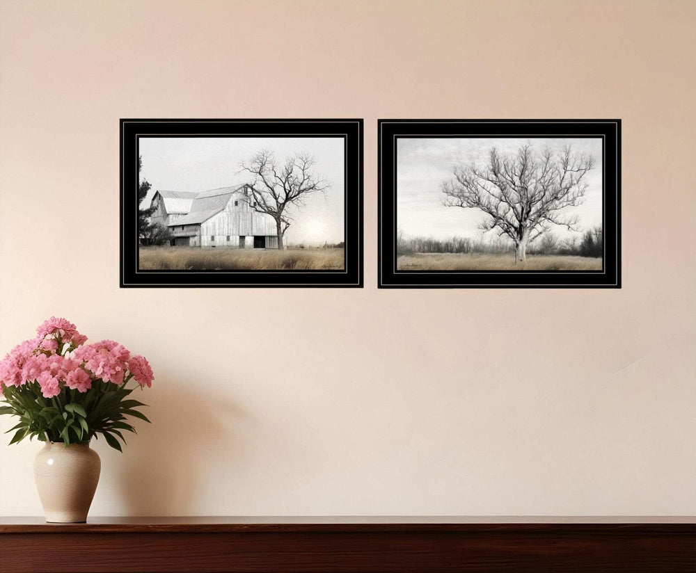 Set Of Two Ohio Fields I 2 Black Framed Print Wall Art - Homeroots - Flyclothing LLC