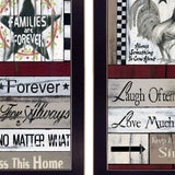 Set Of Two Family Wisdom Cherish The Small things Black Framed Print Wall Art - Homeroots - Flyclothing LLC