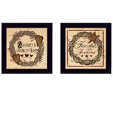 Set Of Two Family Wisdom II Black Framed Print Wall Art - Homeroots - Flyclothing LLC