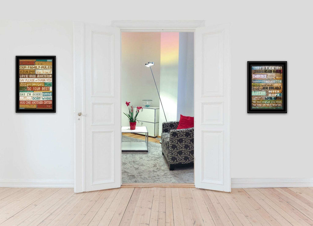 Set Of Two Today Is 2 Black Framed Print Wall Art - Homeroots - Flyclothing LLC