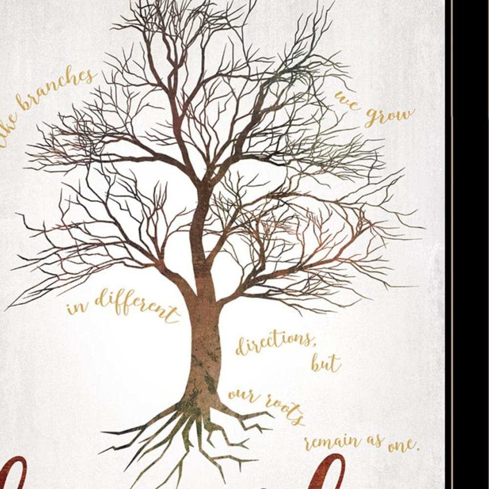 Set Of Two Family Tree or Roots 2 Black Framed Print Wall Art - Homeroots - Flyclothing LLC