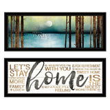 Set Of Two Love or Home 1 Black Framed Print Wall Art - Homeroots - Flyclothing LLC