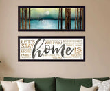 Set Of Two Love or Home 2 Black Framed Print Wall Art - Homeroots - Flyclothing LLC