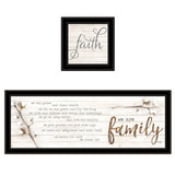 Set Of Two We are Family 1 Black Framed Print Wall Art - Homeroots - Flyclothing LLC