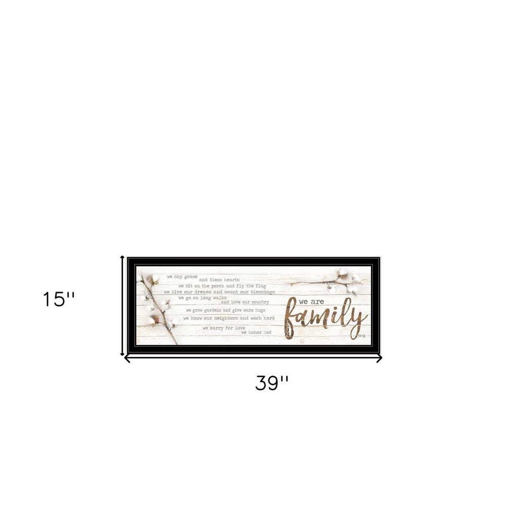 Set Of Two We are Family 1 Black Framed Print Wall Art - Homeroots - Flyclothing LLC