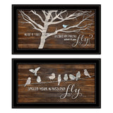Set Of Two Spread Your Wings 2 Black Framed Print Wall Art - Homeroots - Flyclothing LLC