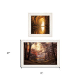 Set Of Two Natures Reflections 1 White Framed Print Wall Art - Homeroots - Flyclothing LLC
