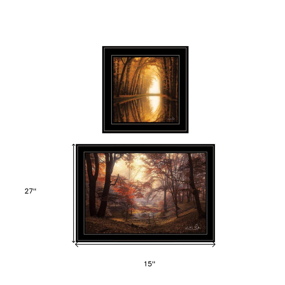 Set Of Two Natures Reflections 2 Black Framed Print Wall Art - Homeroots - Flyclothing LLC