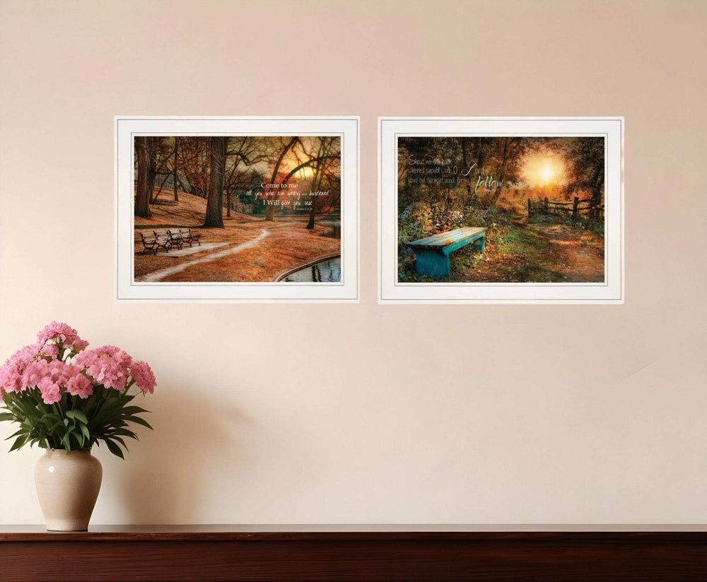 Set Of Two Resting Places 1 White Framed Print Wall Art - Homeroots - Flyclothing LLC