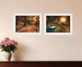 Set Of Two Resting Places 1 White Framed Print Wall Art - Homeroots - Flyclothing LLC