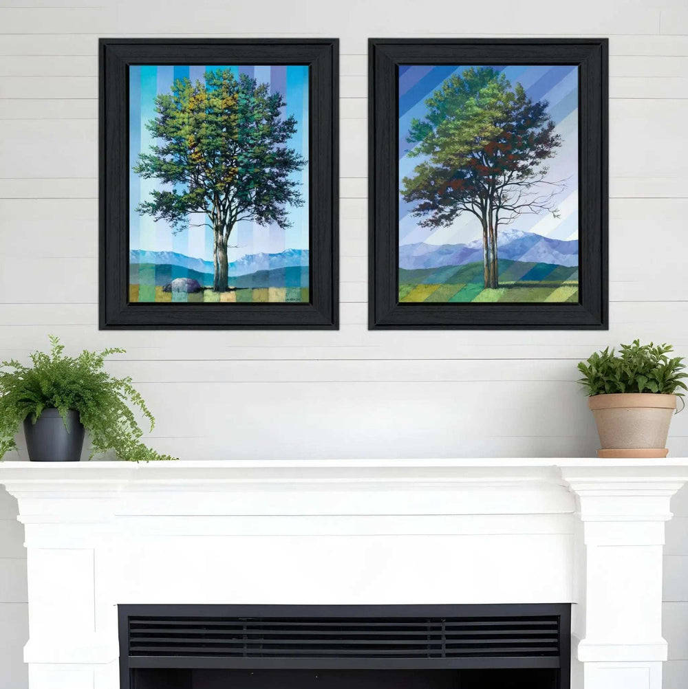 Set Of Two Catching Light as Time Passes 1 Black Framed Print Wall Art - Homeroots - Flyclothing LLC