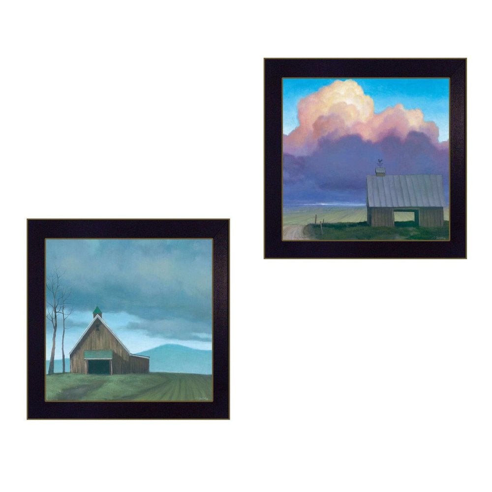 Set Of Two Two Barnscapes 2 Black Framed Print Wall Art - Homeroots - Flyclothing LLC