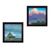 Set Of Two Two Barnscapes 2 Black Framed Print Wall Art - Homeroots - Flyclothing LLC