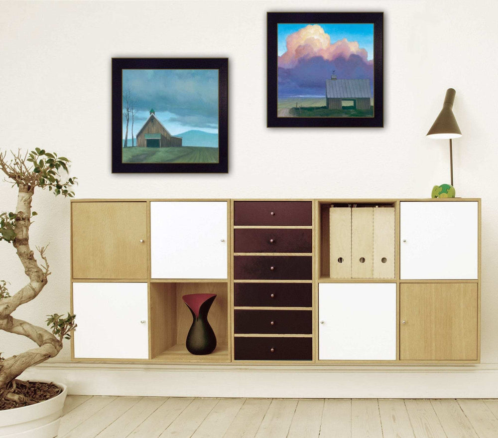 Set Of Two Two Barnscapes 2 Black Framed Print Wall Art - Homeroots - Flyclothing LLC