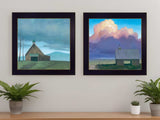 Set Of Two Two Barnscapes 2 Black Framed Print Wall Art - Homeroots - Flyclothing LLC