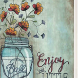 Set Of Two Enjoy the Little Things or Happiness 1 White Framed Print Wall Art - Homeroots - Flyclothing LLC