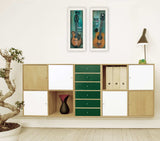 Set Of Two Tune my Heart and I will Sing 1 White Framed Print Wall Art - Homeroots - Flyclothing LLC