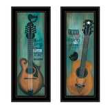 Set Of Two Tune my Heart and I will Sing 2 Black Framed Print Wall Art - Homeroots - Flyclothing LLC