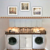 Set Of Three Wash 1 White Framed Print Bathroom Wall Art - Homeroots - Flyclothing LLC