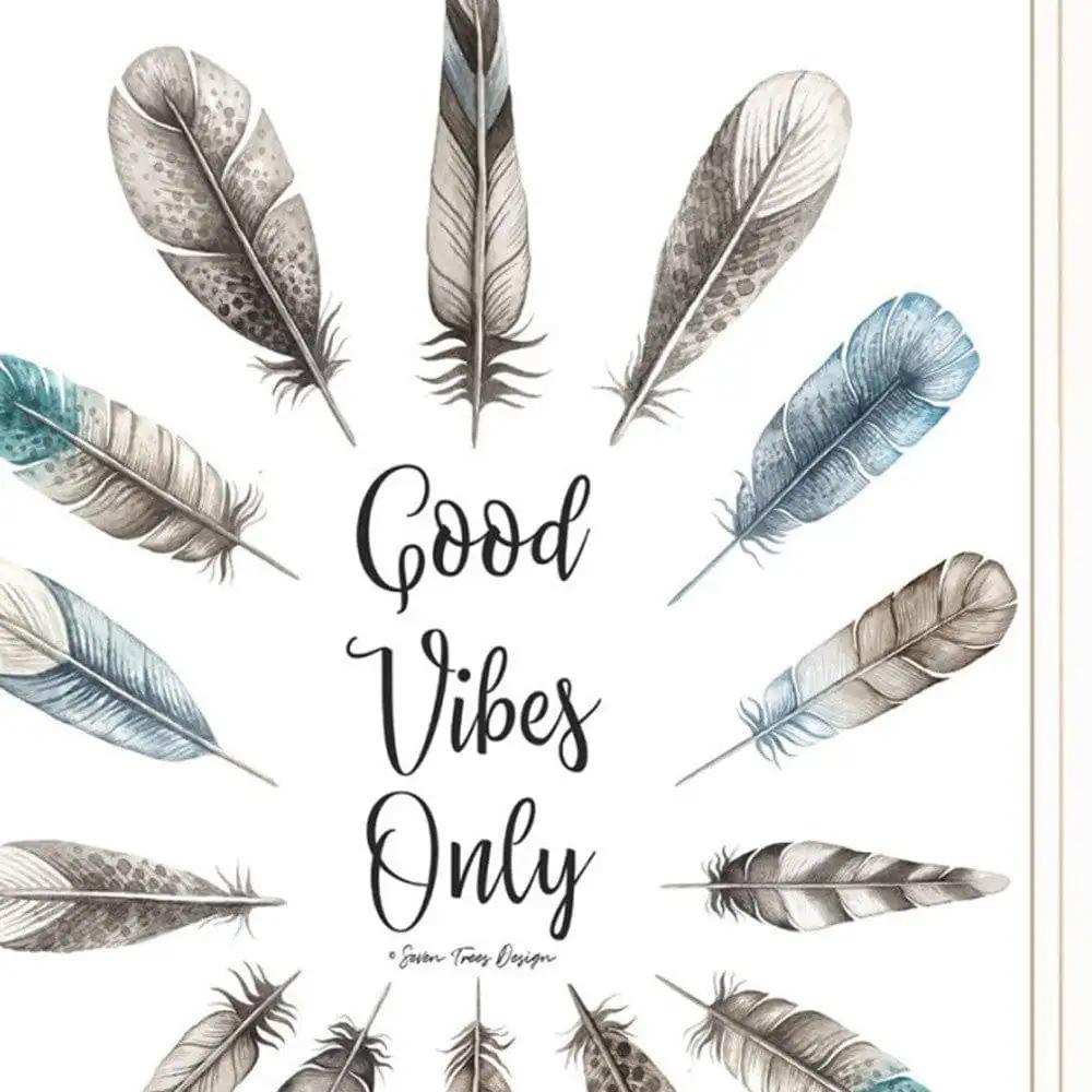 Set Of Two Good Vibes 1 White Framed Print Wall Art - Homeroots - Flyclothing LLC