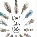 Set Of Two Good Vibes 1 White Framed Print Wall Art - Homeroots - Flyclothing LLC